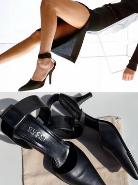 ARCHIVAL Gucci by Tom Ford FW 1996 Pointed Toe Ankle Strap Heels – Size 7 B